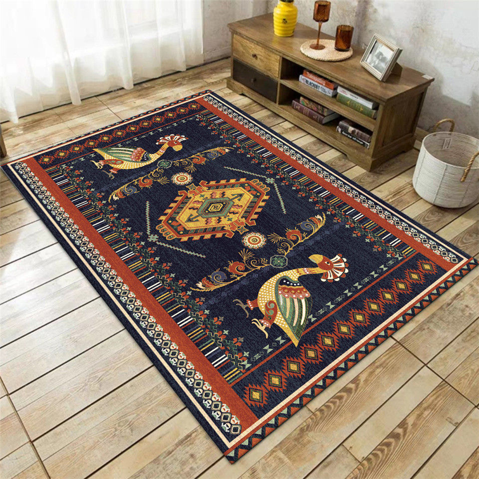 Retro Boho Geometric Ethnic Living Room Bedroom Entry Door Rug