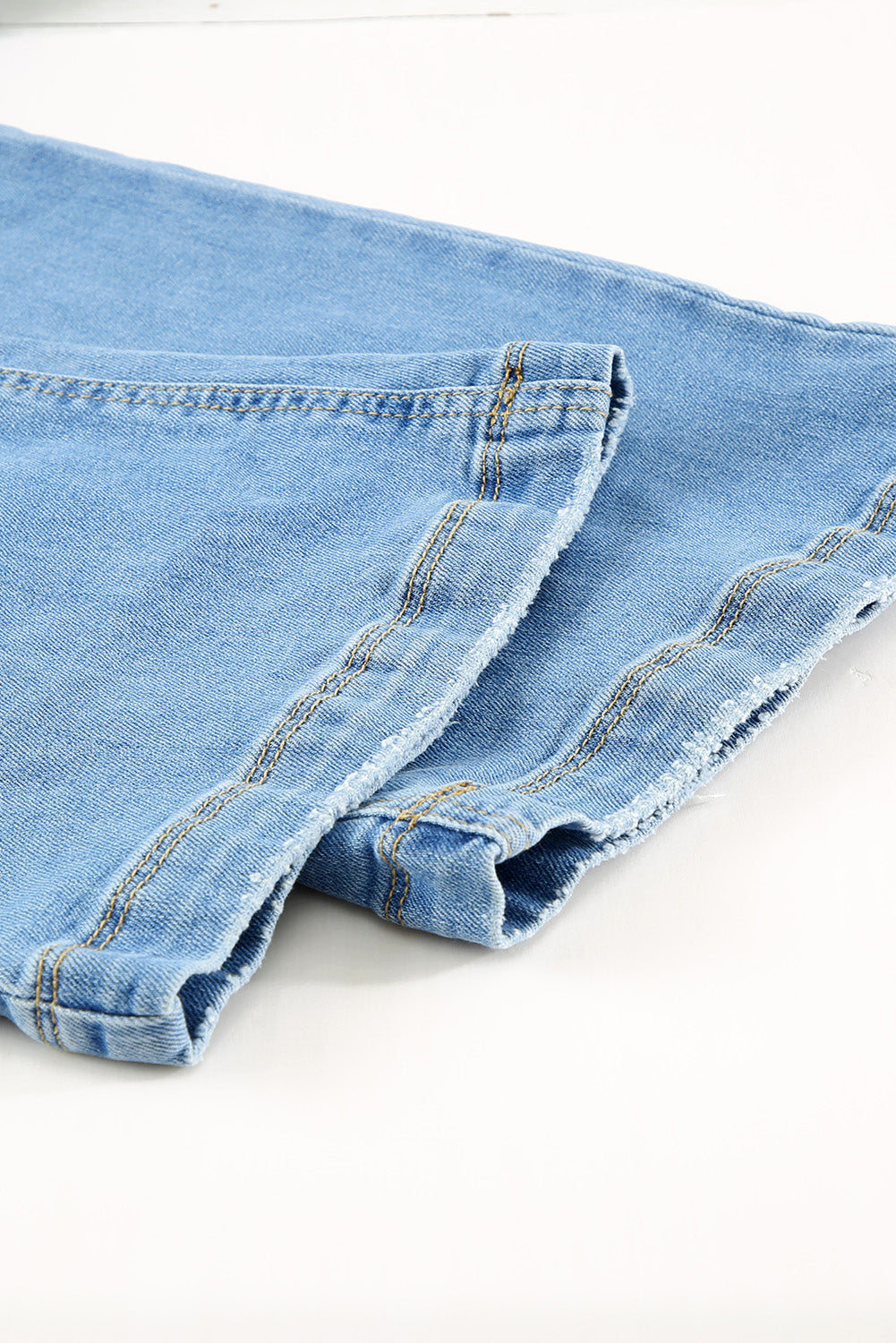 Dark Blue Mid Rise Button Front Flare Denim