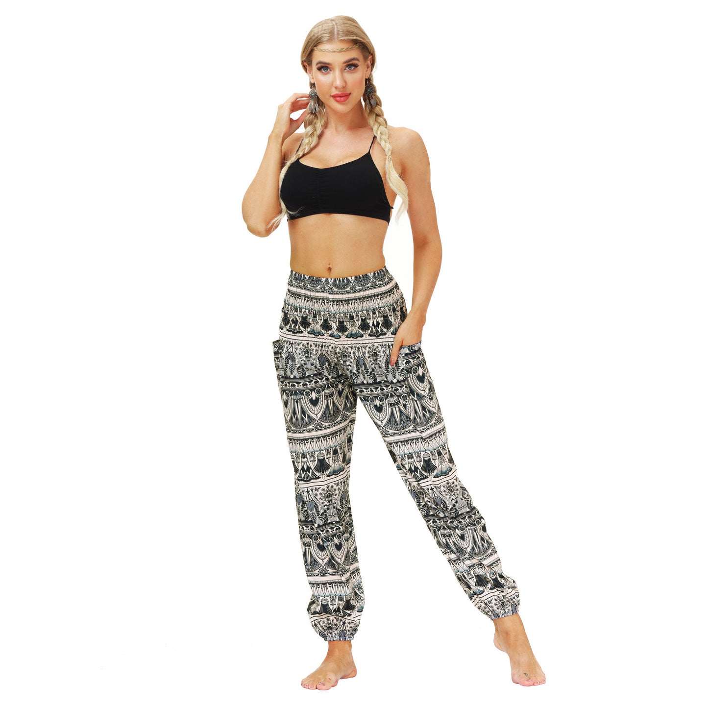 Boho Print Women's Workout Pants