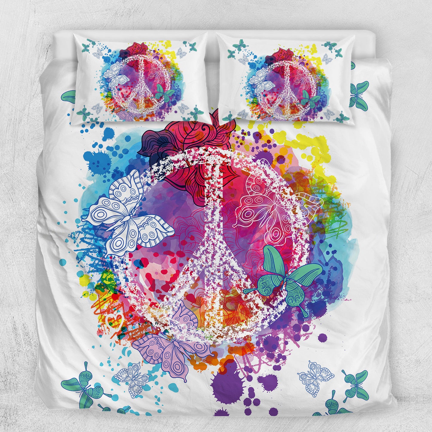 Peace Butterfly Home Textile Four Piece Set