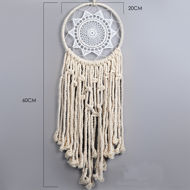 Nordic hand-woven tapestry dream catcher