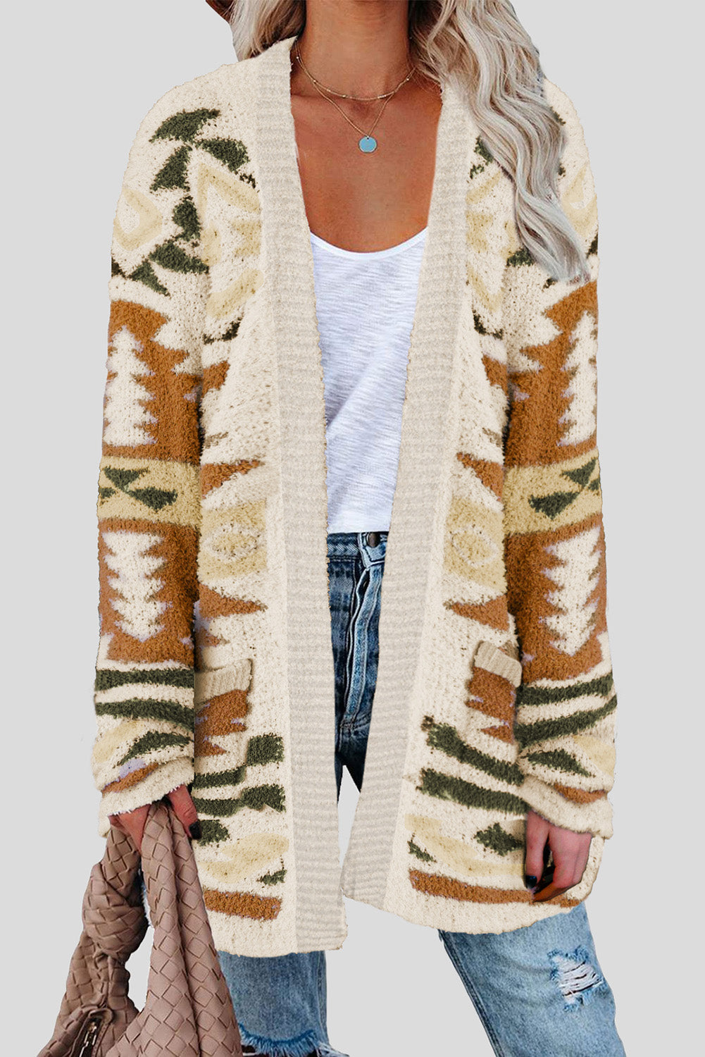 Moraga Pocketed Aztec Cardigan