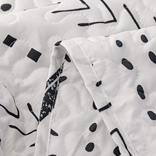 JANZAA Quilt Boho Quilt Set Boho Bedding Bedspreads Queen Size,3 PCS Bohemian Quilt Set with Geometric Printed for All Season(Two Pillow Cases)