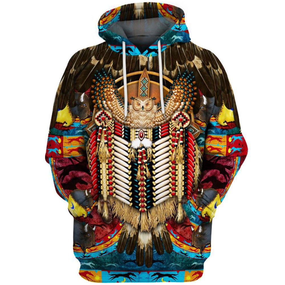 Indian Style Hoodie Digital Printing European And American Men's Sweater