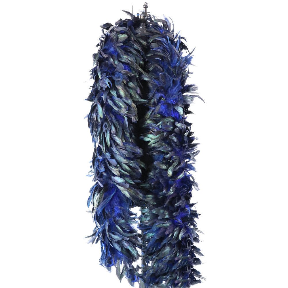 Purple Swimming Tops Catwalk Dress Up Colorful Chicken Feather Scarf Accessories Velvet Dance