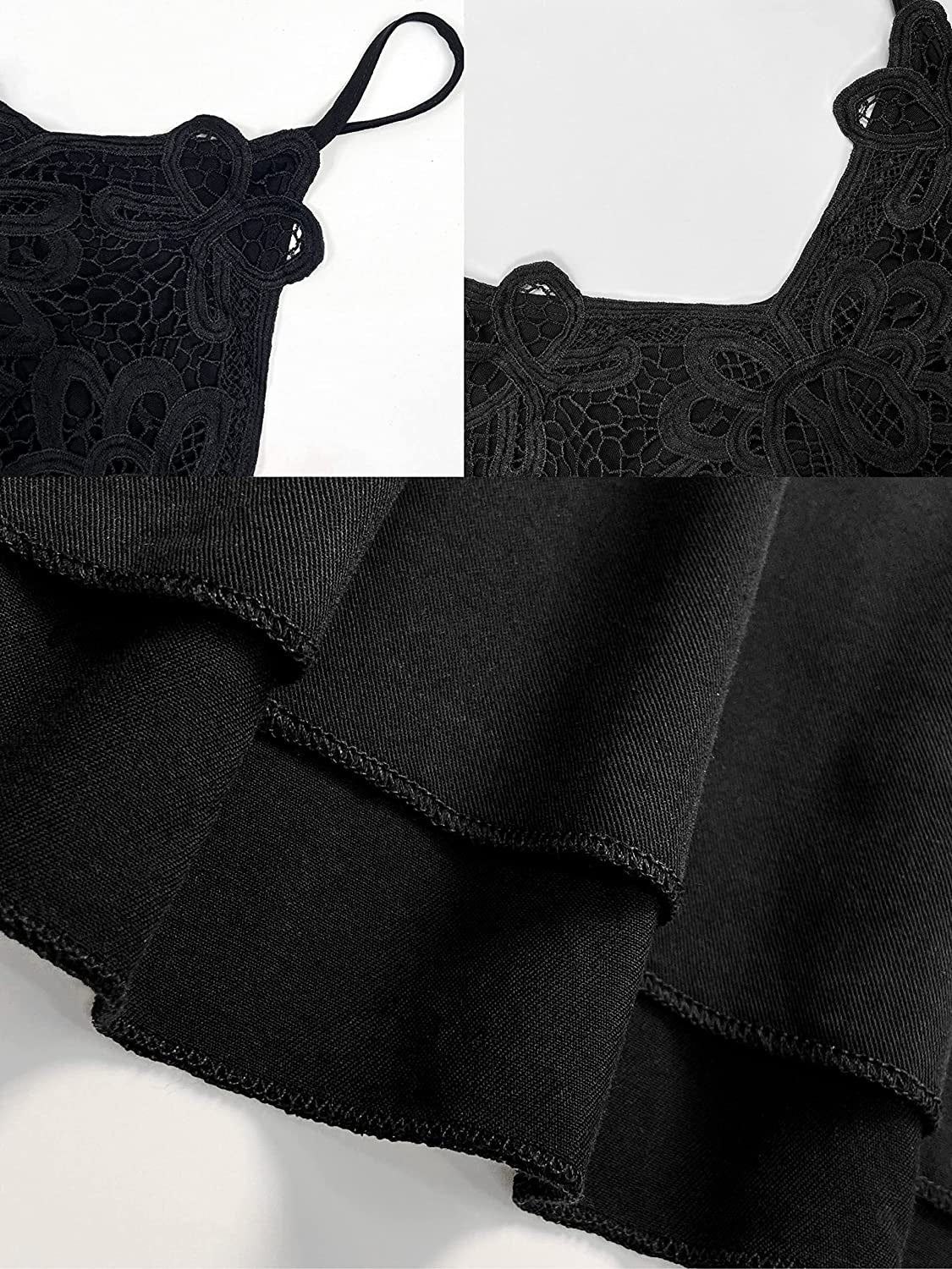 Women'S Beach Crochet Lace Maxi Dress Solid Color Summer Vacation Spaghetti Strap Long Dress 2023