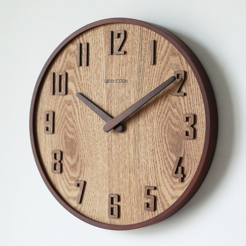 Nordic Decorative Wall Clock Living Room Wood