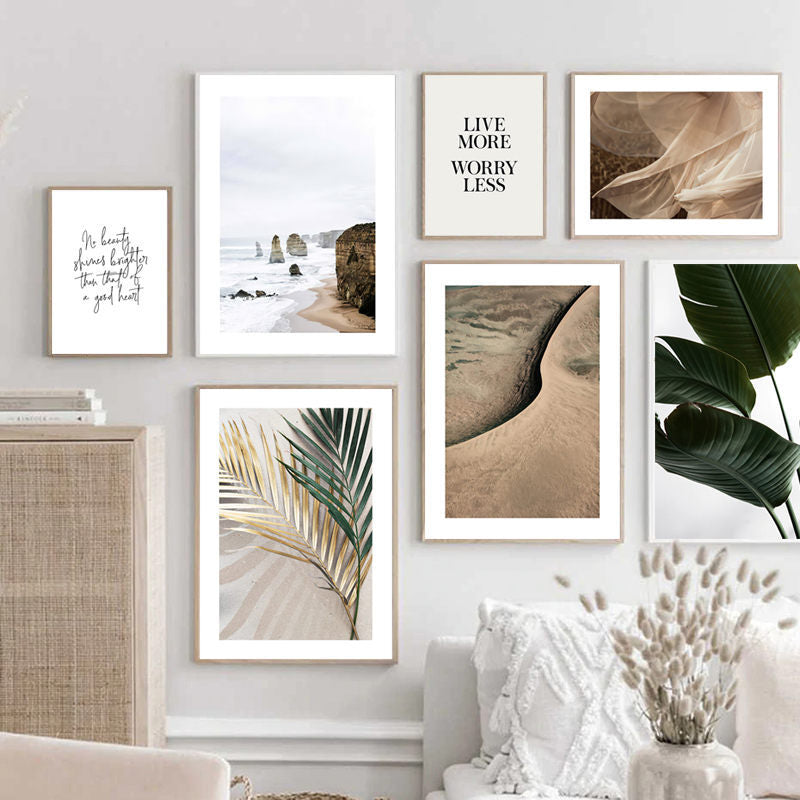 Fashion Minimalist Nordic Bedroom Seascape Painting Core