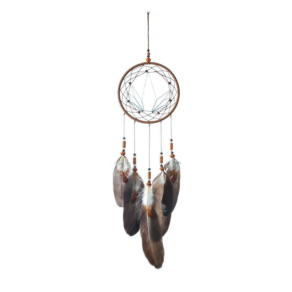 Feather dream catcher pendant