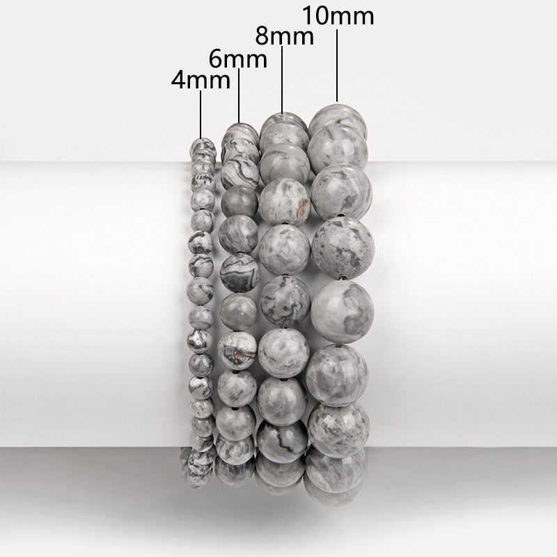 Natural Stone Volcanic Stone Purple Mica Red Agate Crystal Lapis Lazuli Bracelet