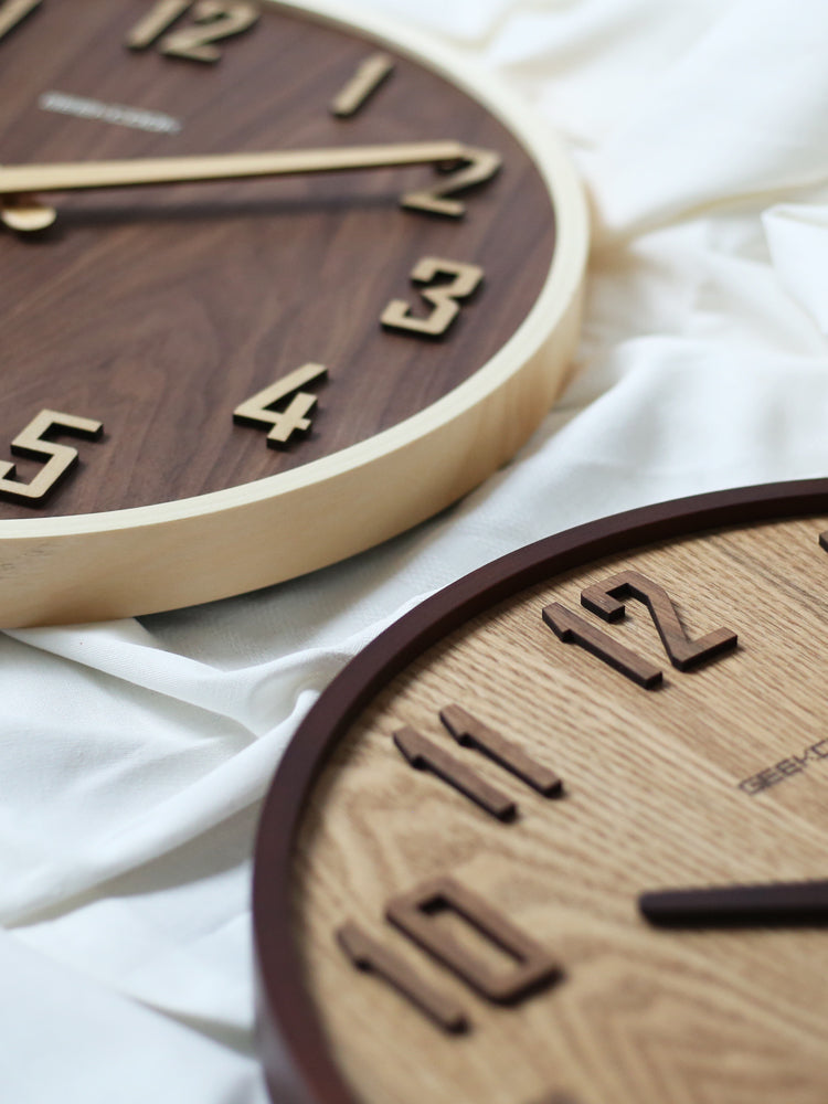 Nordic Decorative Wall Clock Living Room Wood
