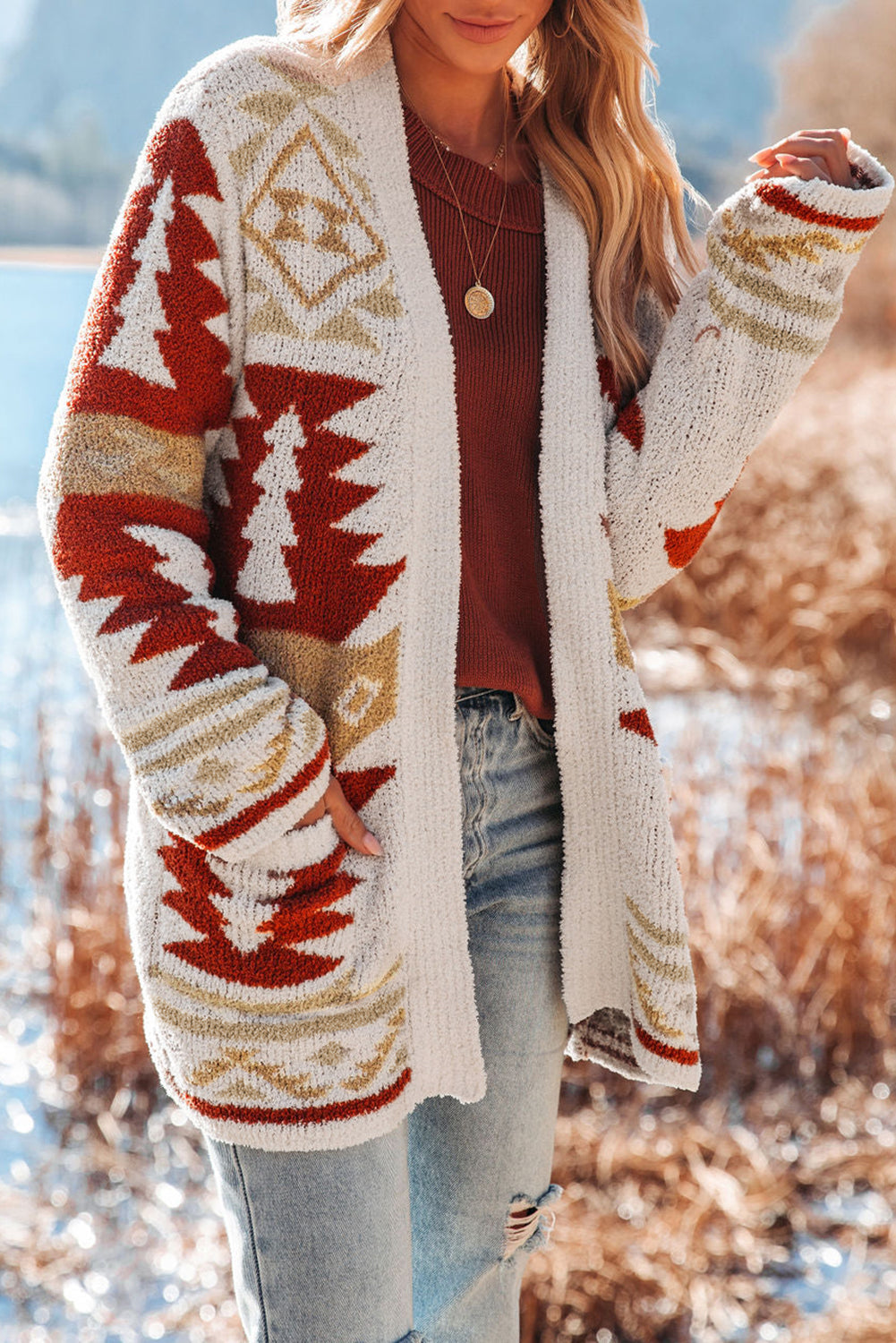 Moraga Pocketed Aztec Cardigan