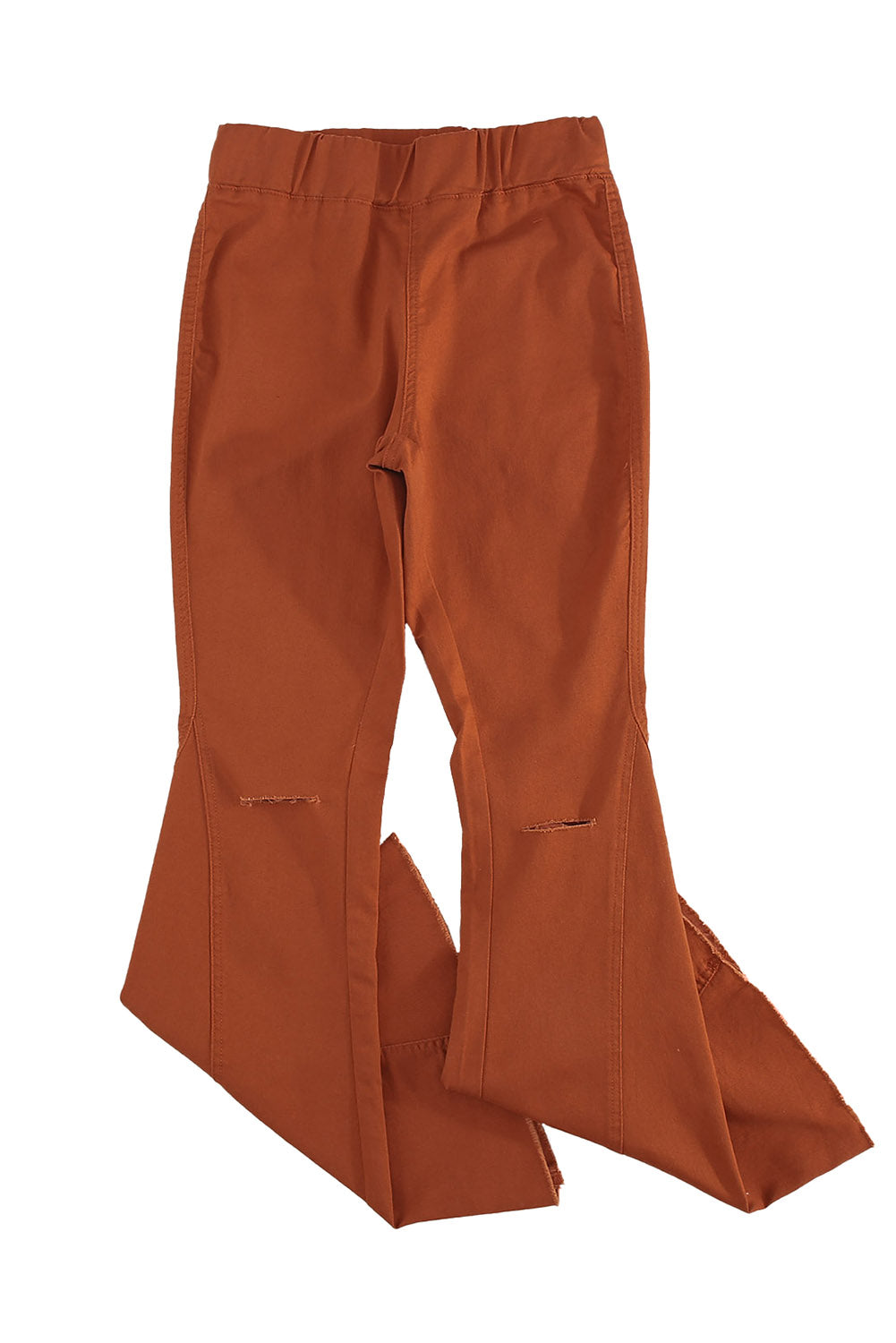 Multicolor Distressed Bell Bottom Denim Pants