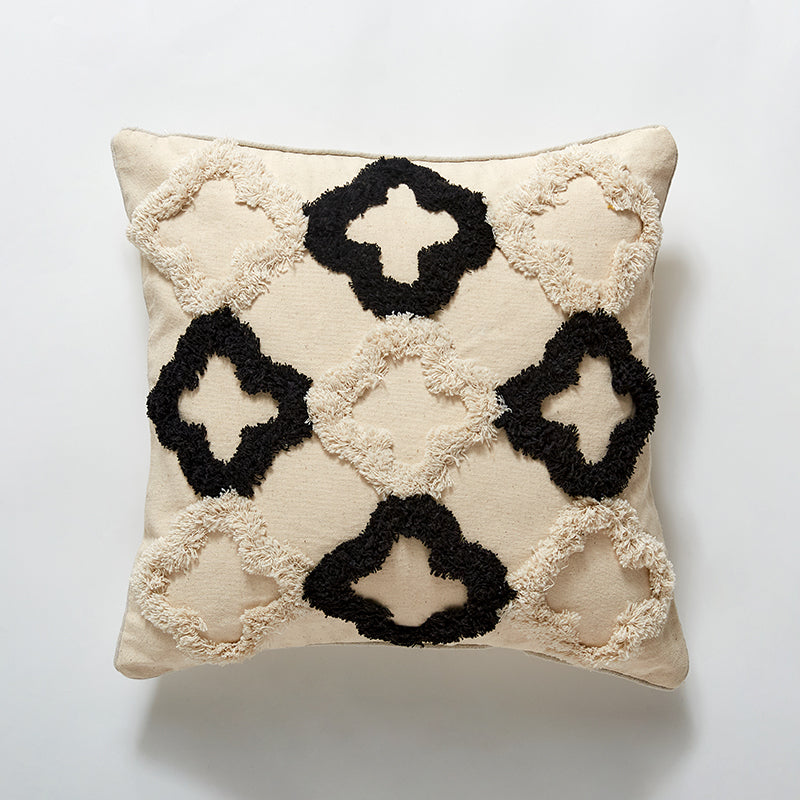 Bohemian Indian Hand-tufted Throw Pillow