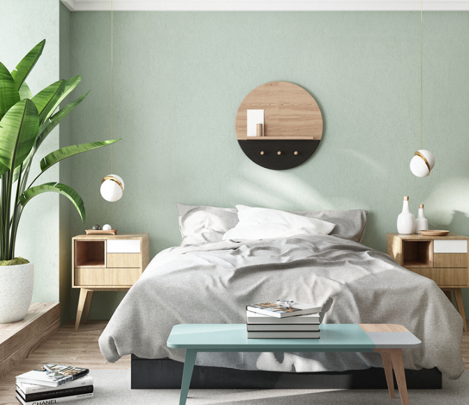 Nordic style solid color wallpaper