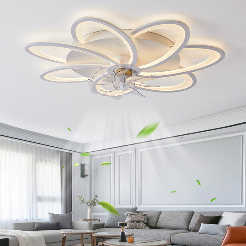 Modern Minimalist Living Room Fan Lamp Nordic Atmosphere