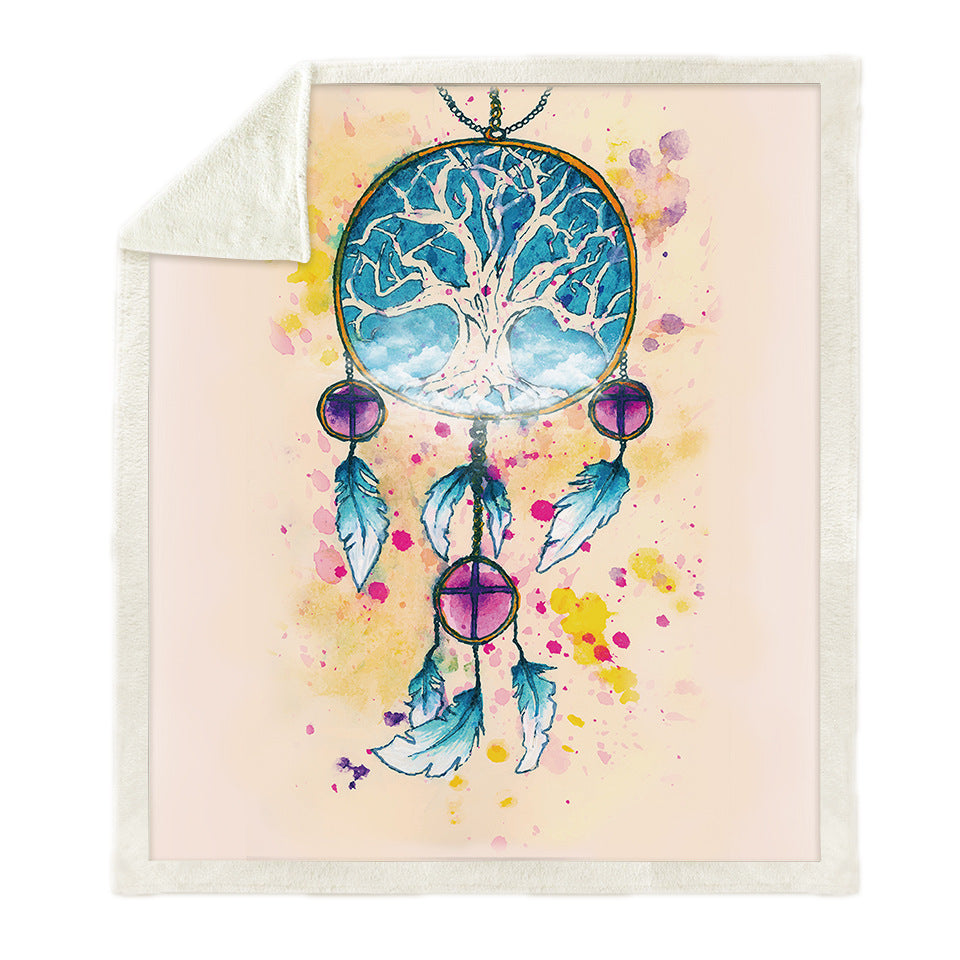 Fashionable digital printing dream catcher blanket