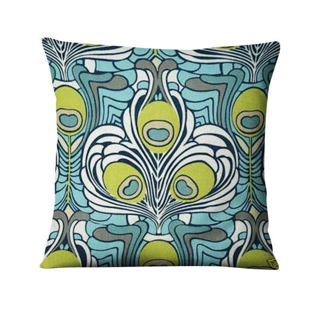 Peacock Feather Art Design Digital Printed Pillowcase