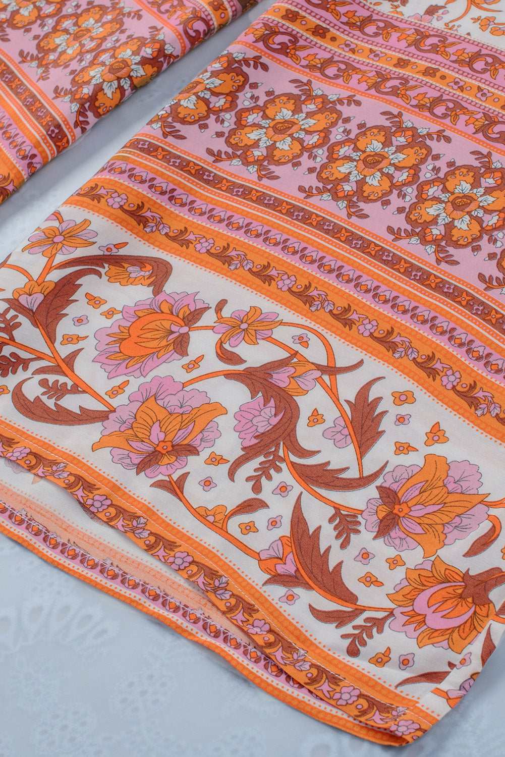 Boho Floral Print Wide Leg Pants