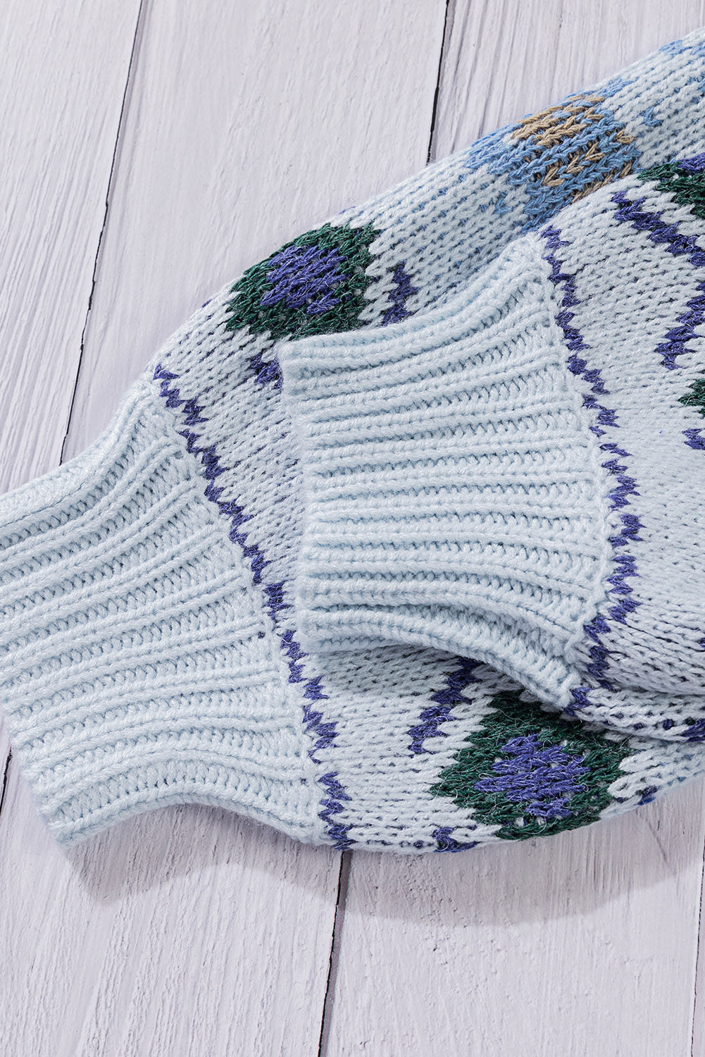 Multicolor Tribal Pattern V Neck Button Front Cardigan