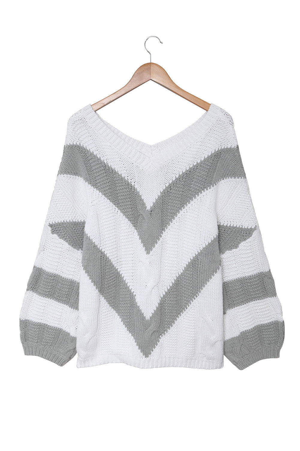 Color Block Drop Shoulder Oversize Sweater