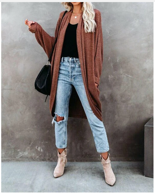 New loose knit cardigan with large pockets