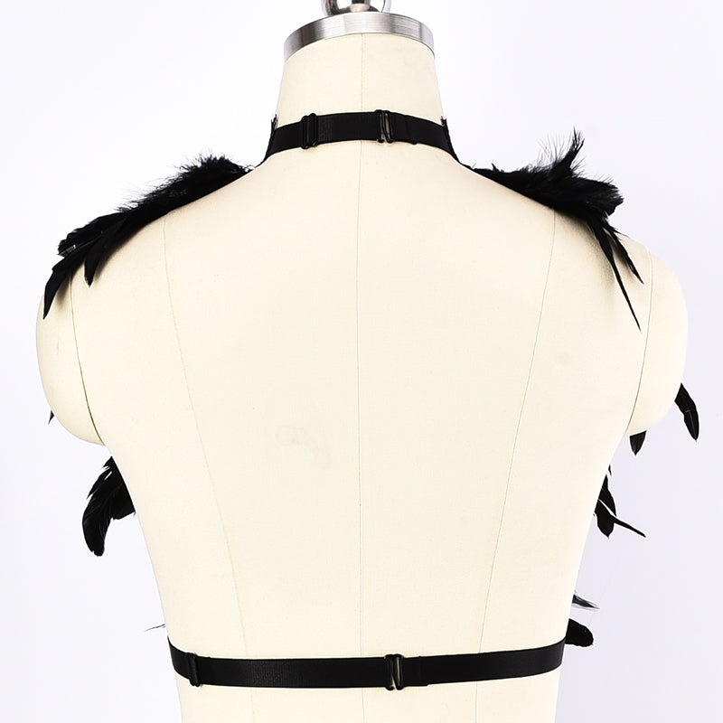 Shoulder Strap Feather Halter Beauty Back Harness