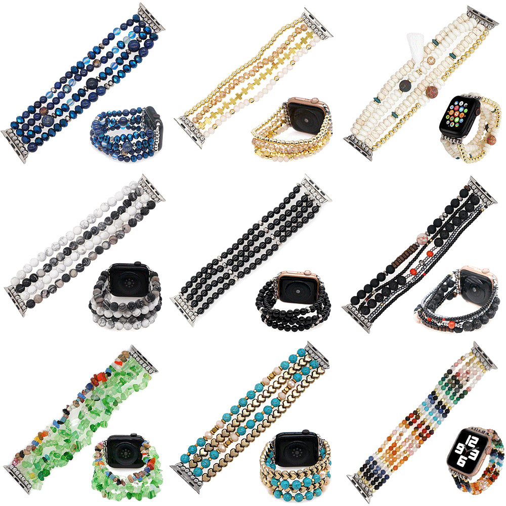 Boho Semi-Precious Stone Statement Beaded Strap