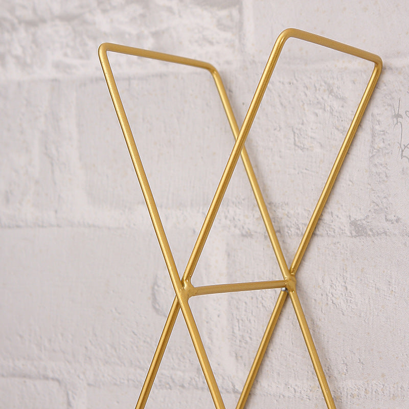 Perforated Nordic Iron Wall Triangle Decorative Shelf