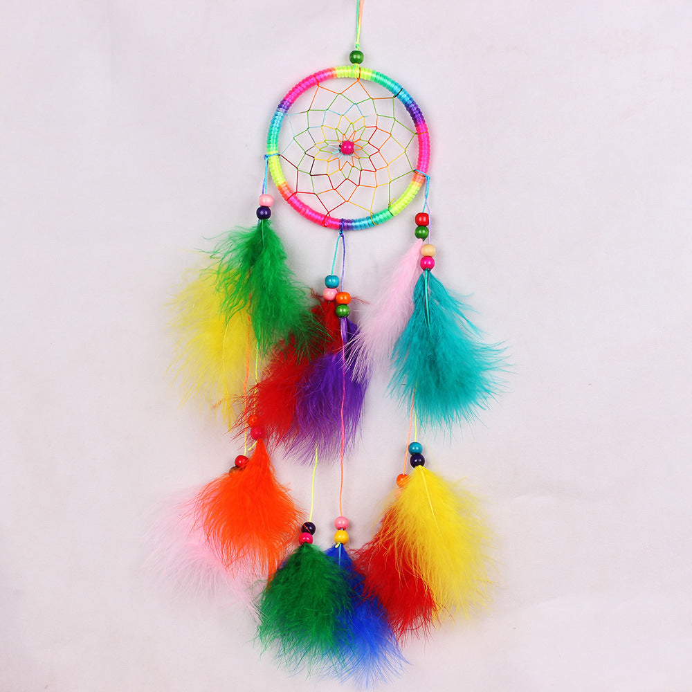 Creative Feather Wind Chimes Ornaments Dreamcatcher