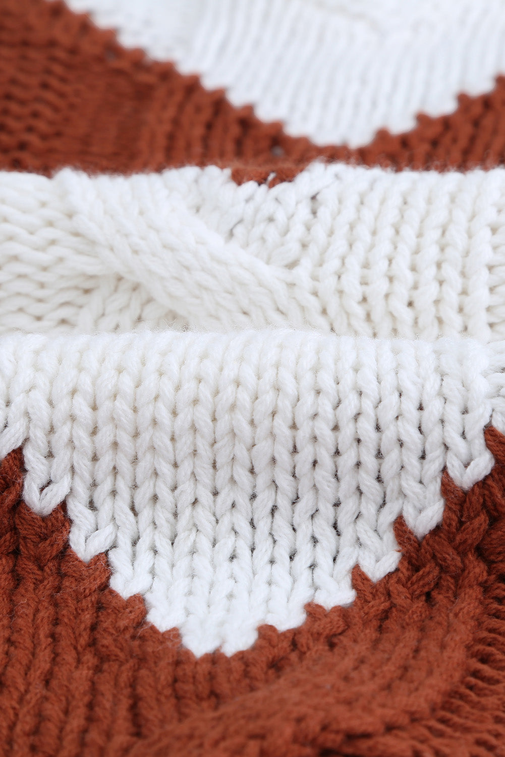 Color Block Drop Shoulder Oversize Sweater