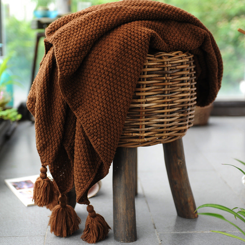 Nap Woolen Office Shawl Nordic Sofa Blanket