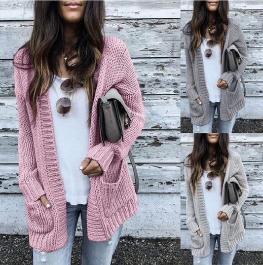 Long sleeve cardigan sweater
