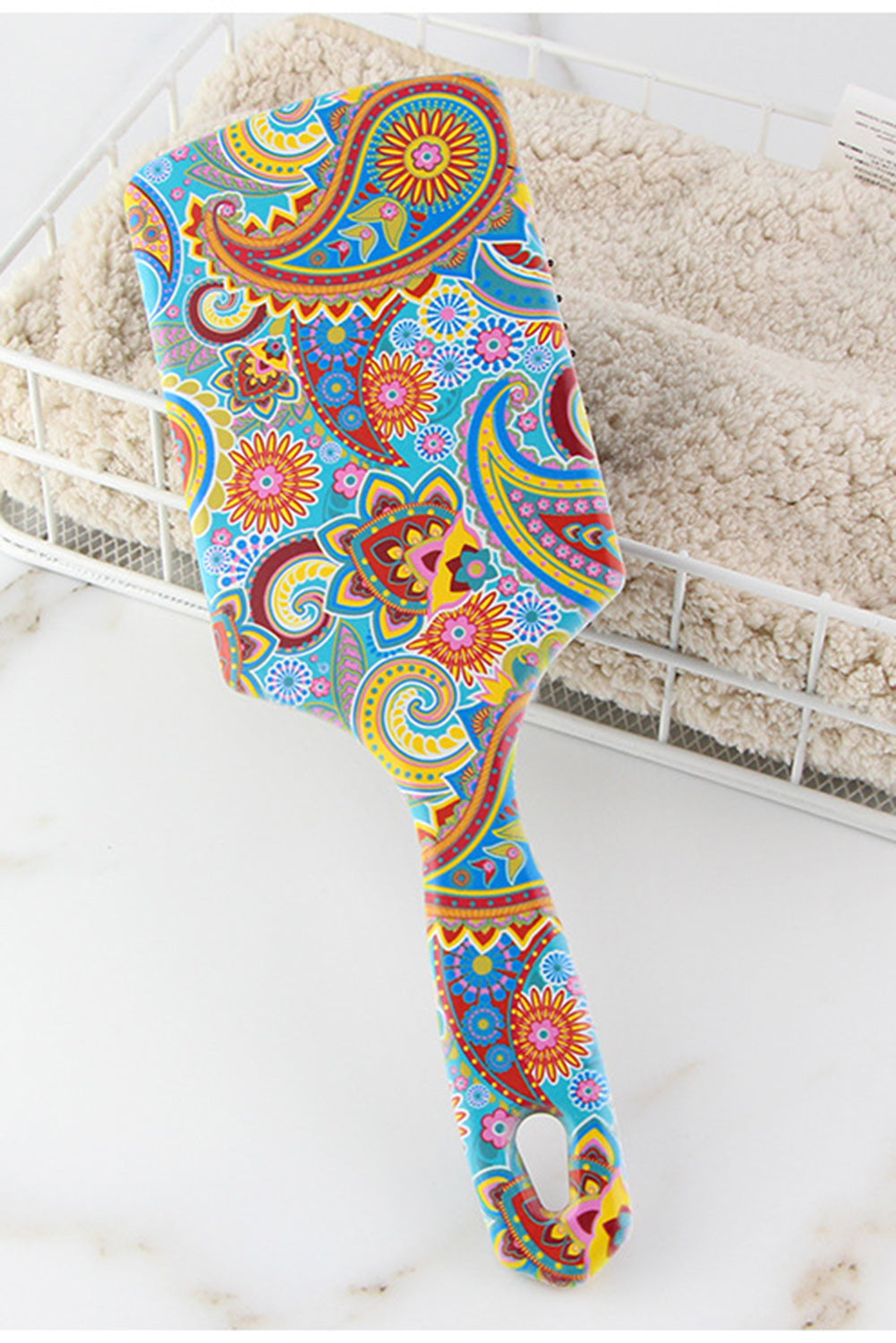 Multicolor Boho Paisley Hair Brush
