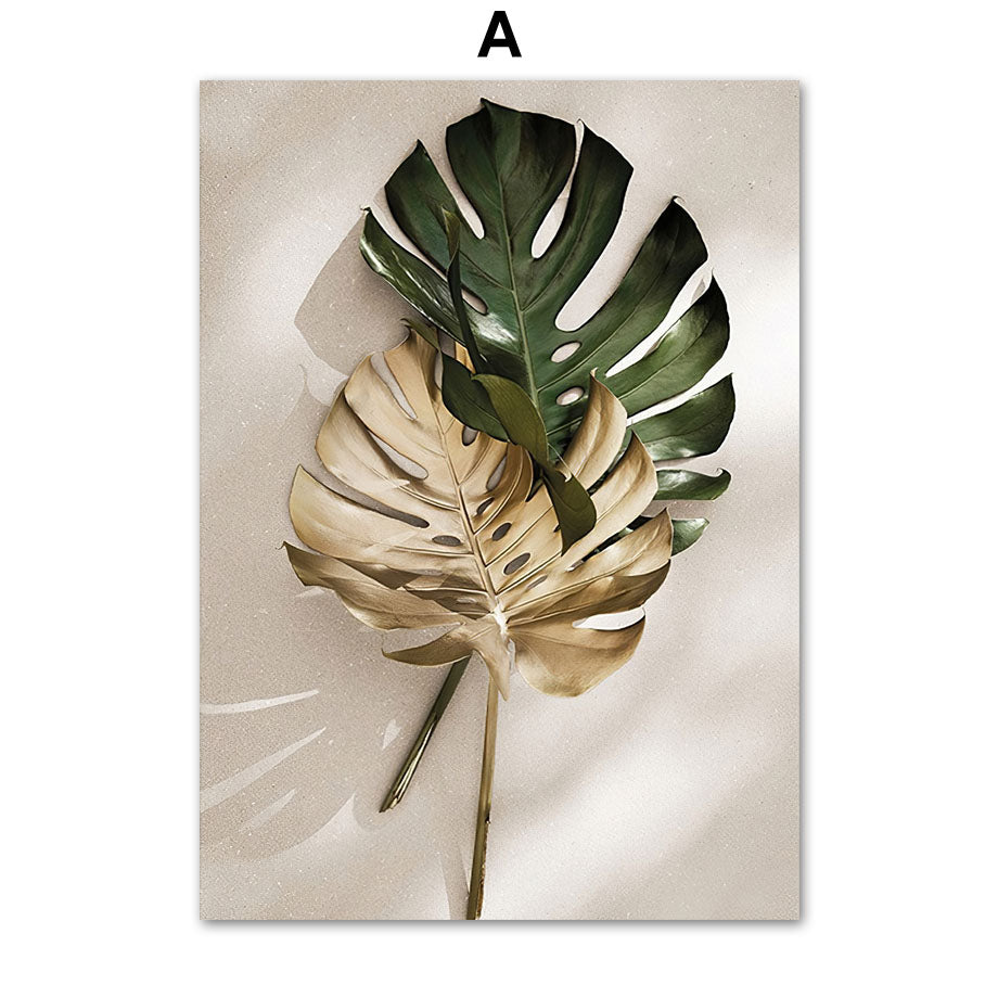 Nordic Tropical Green Plants Posters And