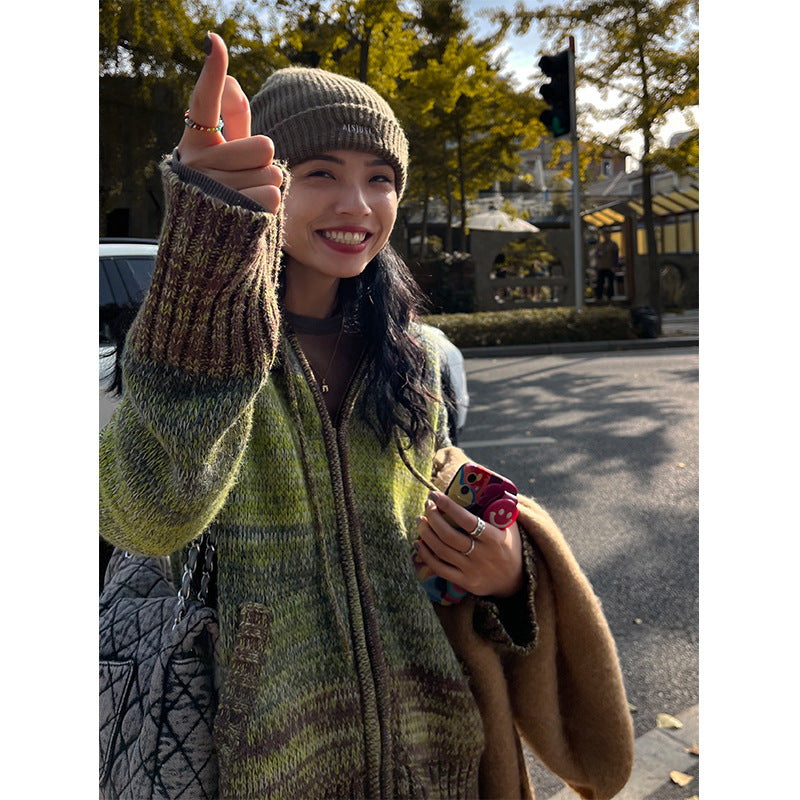 Thickened Short Winter Cardigan Women's Sweater Coat