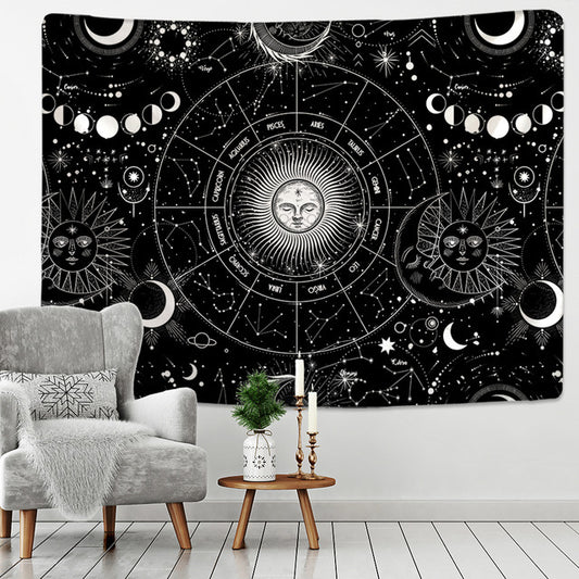 Nordic Sun Moon Mandala Starry Tapestry