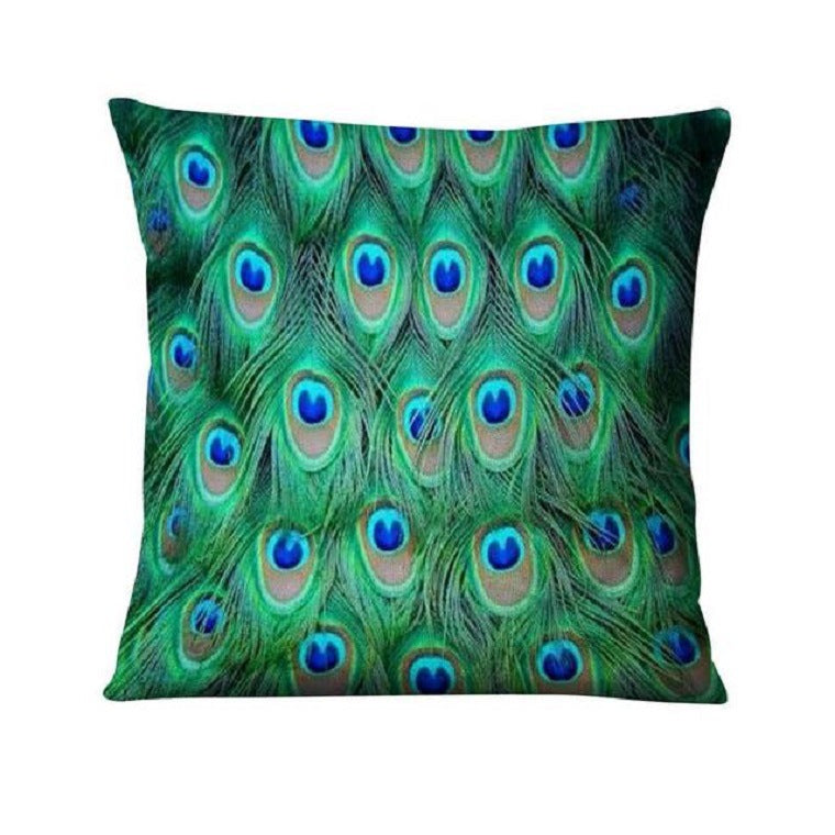 Peacock Feather Art Design Digital Printed Pillowcase