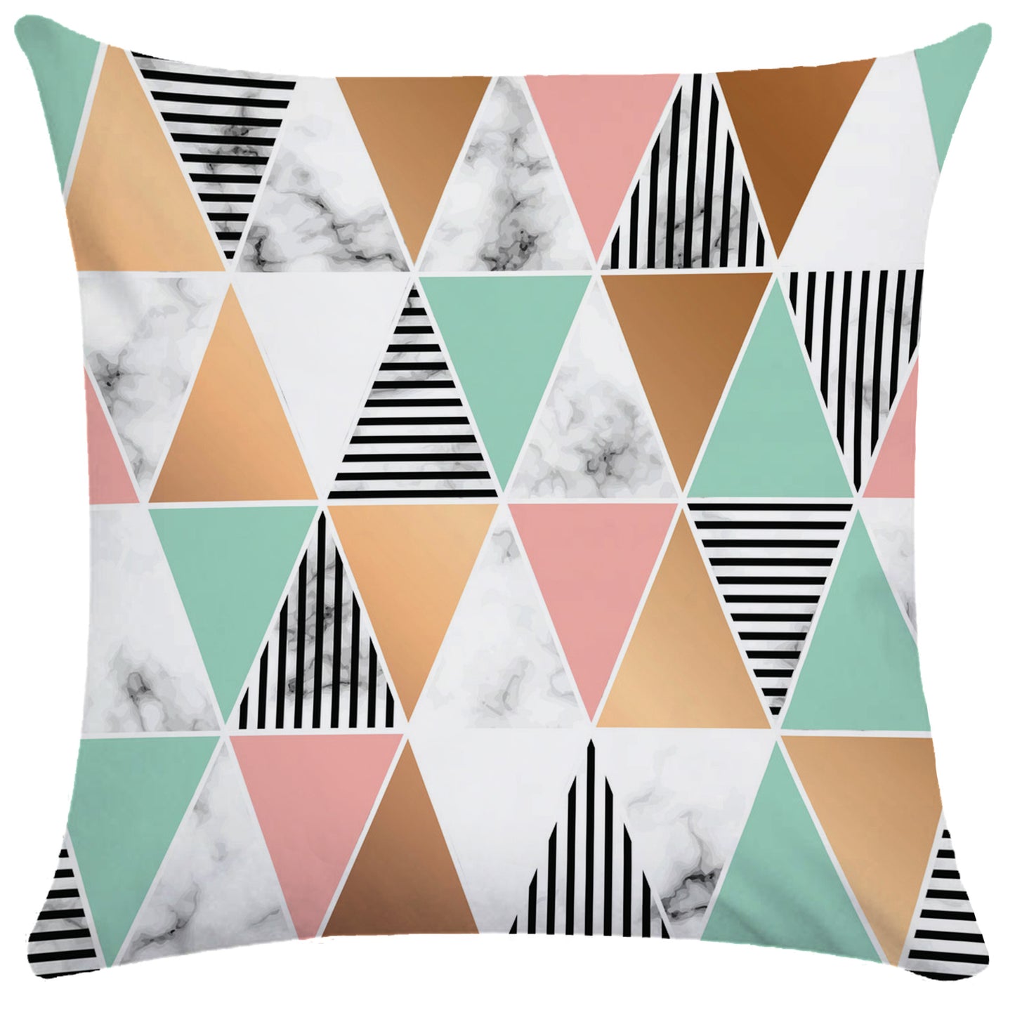 Geometric Marble Pillowcase Super Soft Short Plush