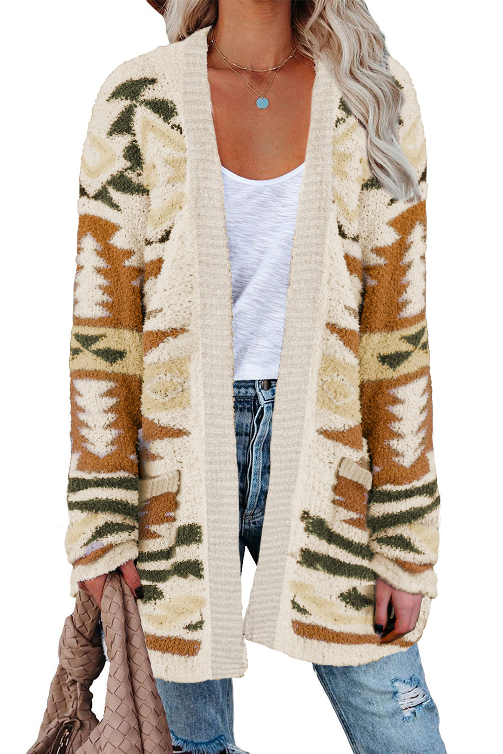 Moraga Pocketed Aztec Cardigan