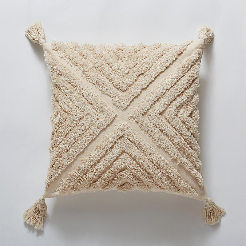 Bohemian Indian Hand-tufted Throw Pillow