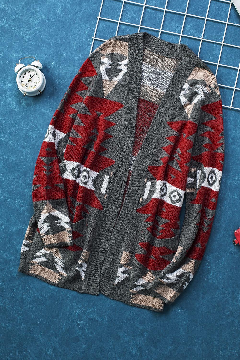 Moraga Pocketed Aztec Cardigan