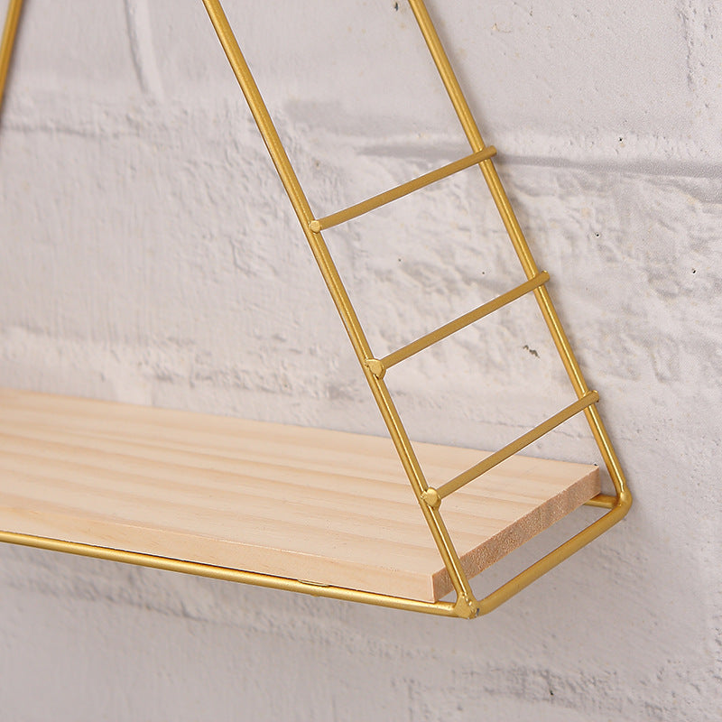 Perforated Nordic Iron Wall Triangle Decorative Shelf