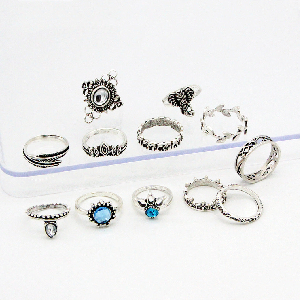 Ethnic Boho Vintage Gemstone Elephant Ring