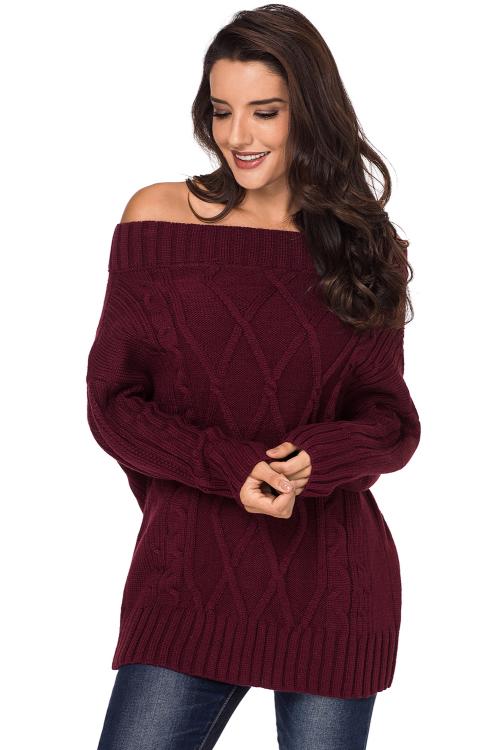 Off The Shoulder Winter Sweater