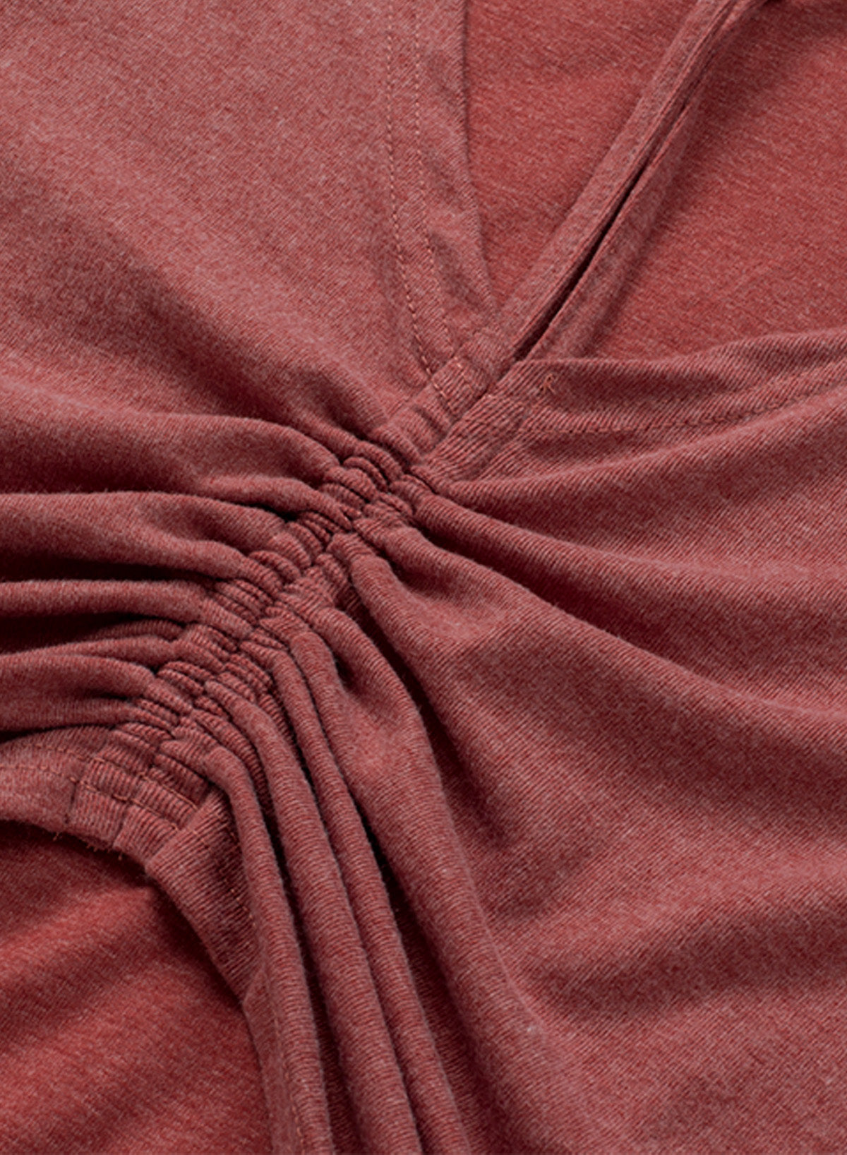 Hollow-out Ruched Back Long Sleeve Top