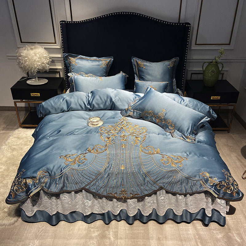 European-style Bed Linen, Bed Skirt, Light Luxury Style Four-piece Suit