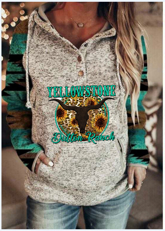 Women Loose Long Sleeved Hooded Sweater