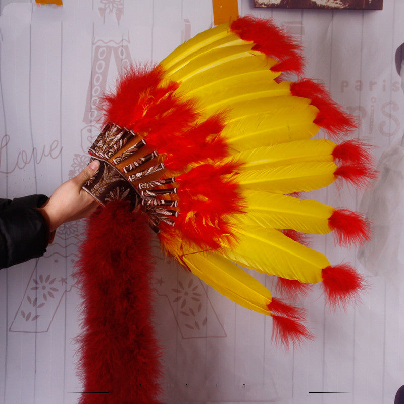 Show Feather Headdress Indian Savage Headdress