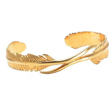 leaf titanium steel feather bracelet